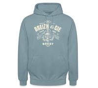 Spreadshirt Breizh CIE Brest France Bretagne Pirate Sweat À Capuche Unisexe, S, Bleu fumée