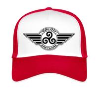 Spreadshirt Bretagne Breizh Drapeau Breton Triskel Casquette Trucker, Taille Unique, Blanc/Rouge