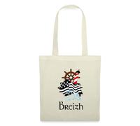 Spreadshirt Bretagne Breizh Marine Drapeau Cadeau Breton Océan Tote Bag, taille unique, nature