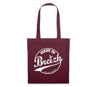 Spreadshirt Bretagne Made In Breizh Pur Breton Tote Bag, taille unique, bordeaux