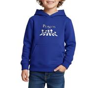 Spreadshirt Cacahuètes Snoopy Charlie Brown Sally Lucy Abbey Road Sweat À Capuche Enfant Premium, 110/116 (4 Ans), Bleu Roi