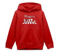 Spreadshirt Cacahuètes Snoopy Charlie Brown Sally Lucy Abbey Road Sweat À Capuche Enfant Premium, 134/140 (8 Ans), Rouge