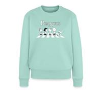 Spreadshirt Cacahuètes Snoopy Charlie Brown Sally Lucy Abbey Road Sweat Premium Femme, M, Menthe