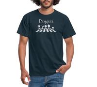 Spreadshirt Cacahuètes Snoopy Charlie Brown Sally Lucy Abbey Road T-Shirt Homme, 4XL, Marine