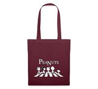 Spreadshirt Cacahuètes Snoopy Charlie Brown Sally Lucy Abbey Road Tote Bag, taille unique, bordeaux