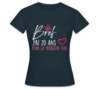 Spreadshirt Cadeau 60 Anniversaire Humoristique - Princesse 60 Ans - Cadeau pour Mamie T-Shirt Femme, M, Marine