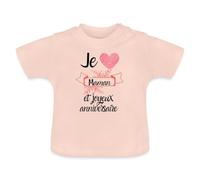 Spreadshirt Cadeau Anniversaire Maman Je t'aime Maman Joyeux Anniversaire T Shirt Bébé Bio, 18-24 Mois, Rose Cristal