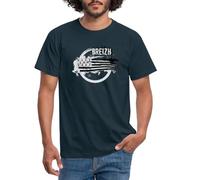 Spreadshirt Cadeau Breton Bretagne Breizh Drapeau Gwenn Ha du T-Shirt Homme, M, Marine