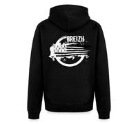 Spreadshirt Cadeau Breton Bretagne Breizh Drapeau Gwenn Ha du Veste À Capuche Premium Homme, M, Noir
