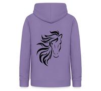 Spreadshirt Cadeau Équitation pour Une Cavalière/Illustration Cheval Sweat À Capuche Femme, XXL, Lavande