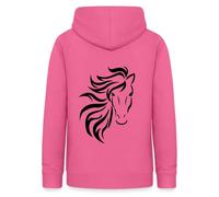 Spreadshirt Cadeau Équitation pour Une Cavalière/Illustration Cheval Sweat À Capuche Femme, XXL, Rose