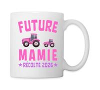 Spreadshirt Cadeau Future Mamie 2026 Naissance Mug Blanc, taille unique, blanc