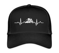 Spreadshirt Camion/Poids Lourds - Cadeau pour Un Routier - Fête des Pères/Papa Casquette Trucker, Taille Unique, Noir/Noir