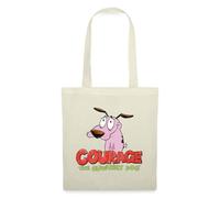 Spreadshirt Cartoon Network Courage Le Chien Froussard Logo Tote Bag, taille unique, nature