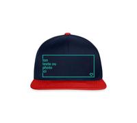 Spreadshirt Casquette Personnalisable avec Photo Et Texte Cap Motif du Choix Casquette Snapback, Taille Unique, Bleu Marine/Rouge