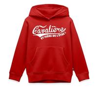Spreadshirt Cavalière Et Fière De l'Être Équitation Sweat À Capuche Enfant Premium, 158/164 (12 Ans), Rouge
