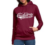 Spreadshirt Cavalière Et Fière De l'Être Équitation Sweat À Capuche Femme, L, Bordeaux