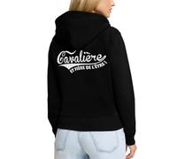 Spreadshirt Cavalière Et Fière De l'Être Équitation Veste À Capuche Femme Premium, S, Noir
