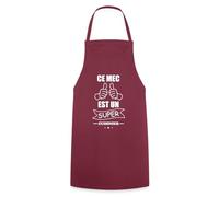 Spreadshirt Ce Mec Est Un Super Cuisinier Tablier Cuisine, taille unique, bordeaux
