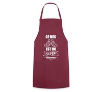Spreadshirt Ce Mec Est Un Super Cuisinier Tablier, taille unique, bordeaux