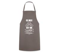 Spreadshirt Ce Mec Est Un Super Pâtissier Tablier Cuisine, taille unique, gris
