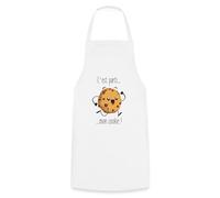 Spreadshirt C'est Parti Mon Cookie Slogan Marrant Cadeau De Pâtisserie Tablier Cuisine, taille unique, blanc