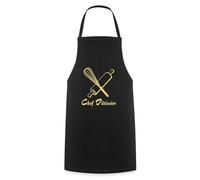Spreadshirt Chef Pâtissier Rouleau À Pâtisserie Tablier Cuisine, taille unique, noir
