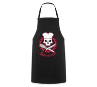 Spreadshirt Chef Tête De Mort Born To Cook Tablier, taille unique, noir