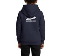 Spreadshirt Cheval Born to Ride Évolution Cavalière Cavalier Sweat À Capuche Enfant Premium