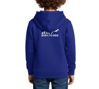 Spreadshirt Cheval Born to Ride Évolution Cavalière Cavalier Sweat À Capuche Enfant Premium