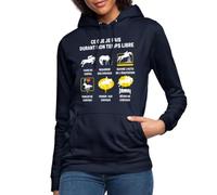 Spreadshirt Cheval Équitation Humour Drôle Sweat À Capuche Femme, L, Marine