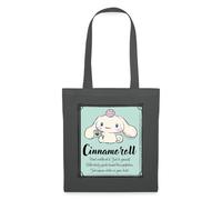 Spreadshirt Cinnamoroll Don't Overthink It. Just Be Yourself Tote Bag, taille unique, gris graphite
