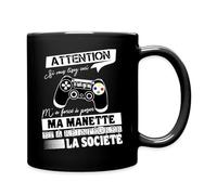 Spreadshirt Citation Manette Jeux Vidéo Tasse Mug, taille unique, noir