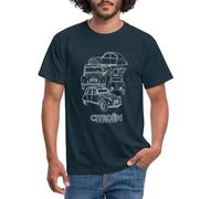 Spreadshirt Citroën 2 CV Dedeuche Vintage T-Shirt Homme, 4XL, Marine