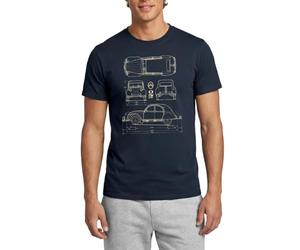 Spreadshirt Citroën 2 CV Dedeuche Voiture Ancienne T Shirt Homme, 3XL, Marine