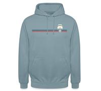Spreadshirt Citroën Logo Stripes 2CV Sweat À Capuche Unisexe, XXL, Bleu fumée