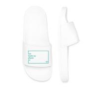 Spreadshirt Claquettes Homme Personnalisables avec Photo ou Texte Tongs Pantoufles Personnalisés, 41, blanc