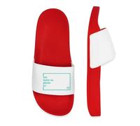 Spreadshirt Claquettes Personnalisables Texte ou Photo Pantoufles Personalisée Claquettes Femme Piscine, 39, rouge