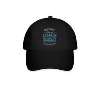 Spreadshirt Coach Sportif Entraîneur Cadeau Humour Citation Drole Casquette Classique, Taille Unique, Noir/Noir
