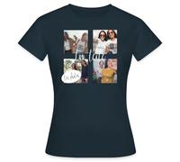 Spreadshirt Collage Photo Personnalisé avec Vos Textes Et Photos Tablier Personnalisé T-Shirt Femme, XL, Marine