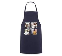 Spreadshirt Collage Photo Personnalisé Avec Vos Textes Et Photos Tablier Personnalisé Tablier Cuisine, taille unique, marine