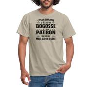 Spreadshirt Compliqué Être Un Bogosse Et Un Patron T Shirt Homme, XL, Beige Sable