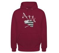 Spreadshirt Cornemuse Bretonne Bretagne Breizh Musique Celtique Cadeau Breton Sweat À Capuche Unisexe, S, Bordeaux