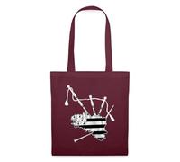Spreadshirt Cornemuse Bretonne Bretagne Breizh Musique Celtique Cadeau Breton Tote Bag, taille unique, bordeaux