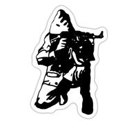 Spreadshirt Corse Libertà Cadeau Corsica Autocollant/Sticker, 10 x 10 cm, blanc mat