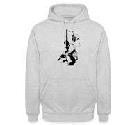 Spreadshirt Corse Ribelle E Clandestinu Cadeau Corsica Sweat À Capuche Unisexe, M, Gris Clair chiné