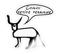 Spreadshirt Coucou Petite Perruche Autocollant Sticker, 10 x 10 cm, brillant transparent