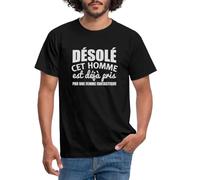 Spreadshirt Couple Désolé Cet Homme Est Pris Saint-Valentin T-Shirt Homme, XXL, Noir