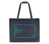 Spreadshirt Créez Votre Cabas Personnalisé avec Texte ou Photo Imprimée Sac Cabas recyclé Stanley/Stella, taille unique, bleu nuit
