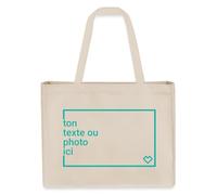 Spreadshirt Créez Votre Cabas Personnalisé avec Texte ou Photo Imprimée Sac Cabas recyclé Stanley/Stella, taille unique, blanc naturel